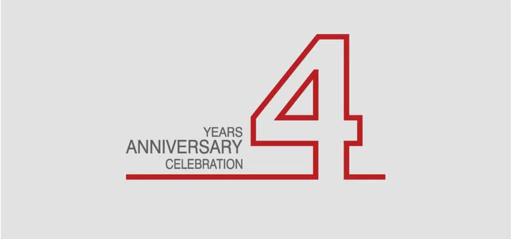4 year celebration icon