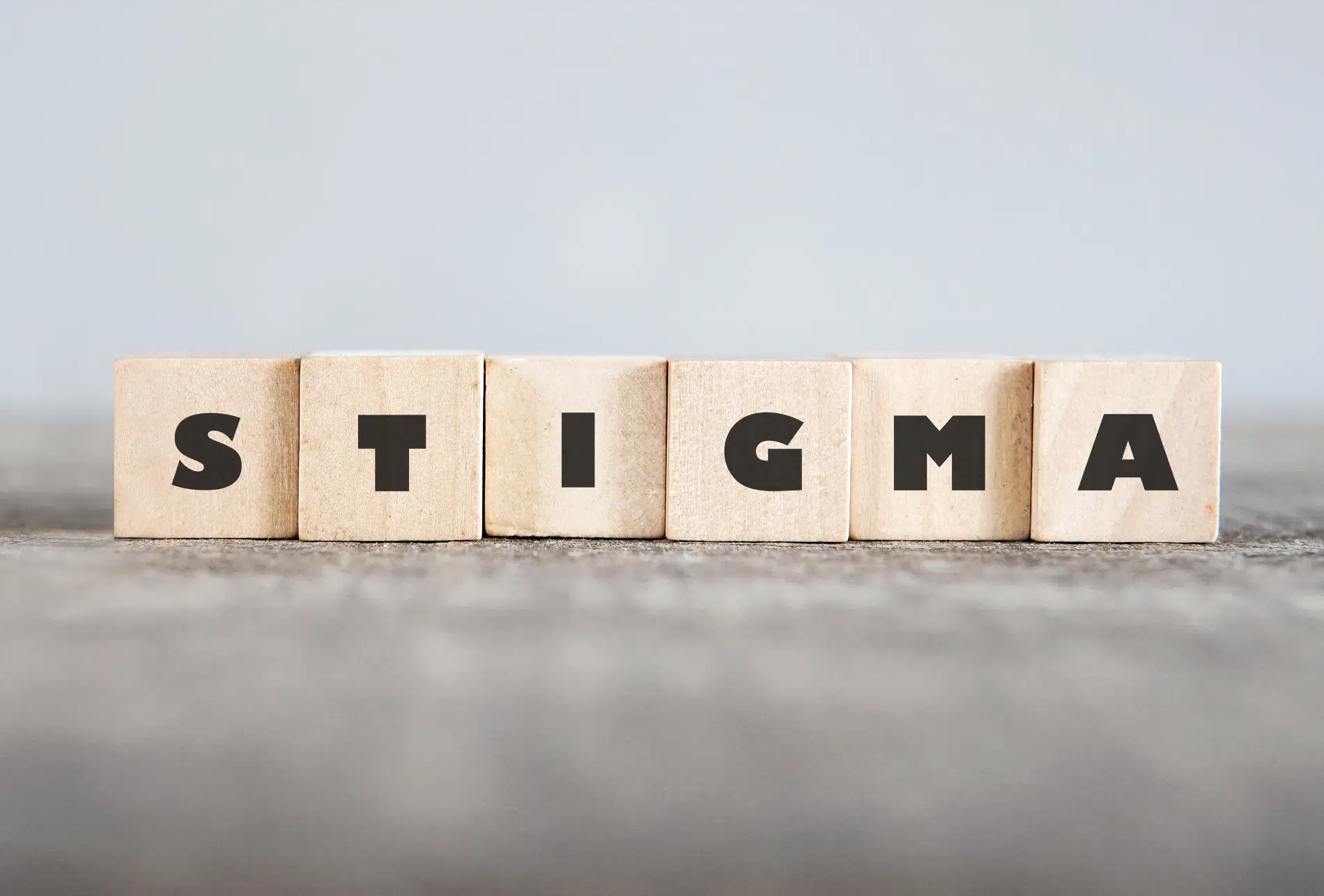 stigma in block letters