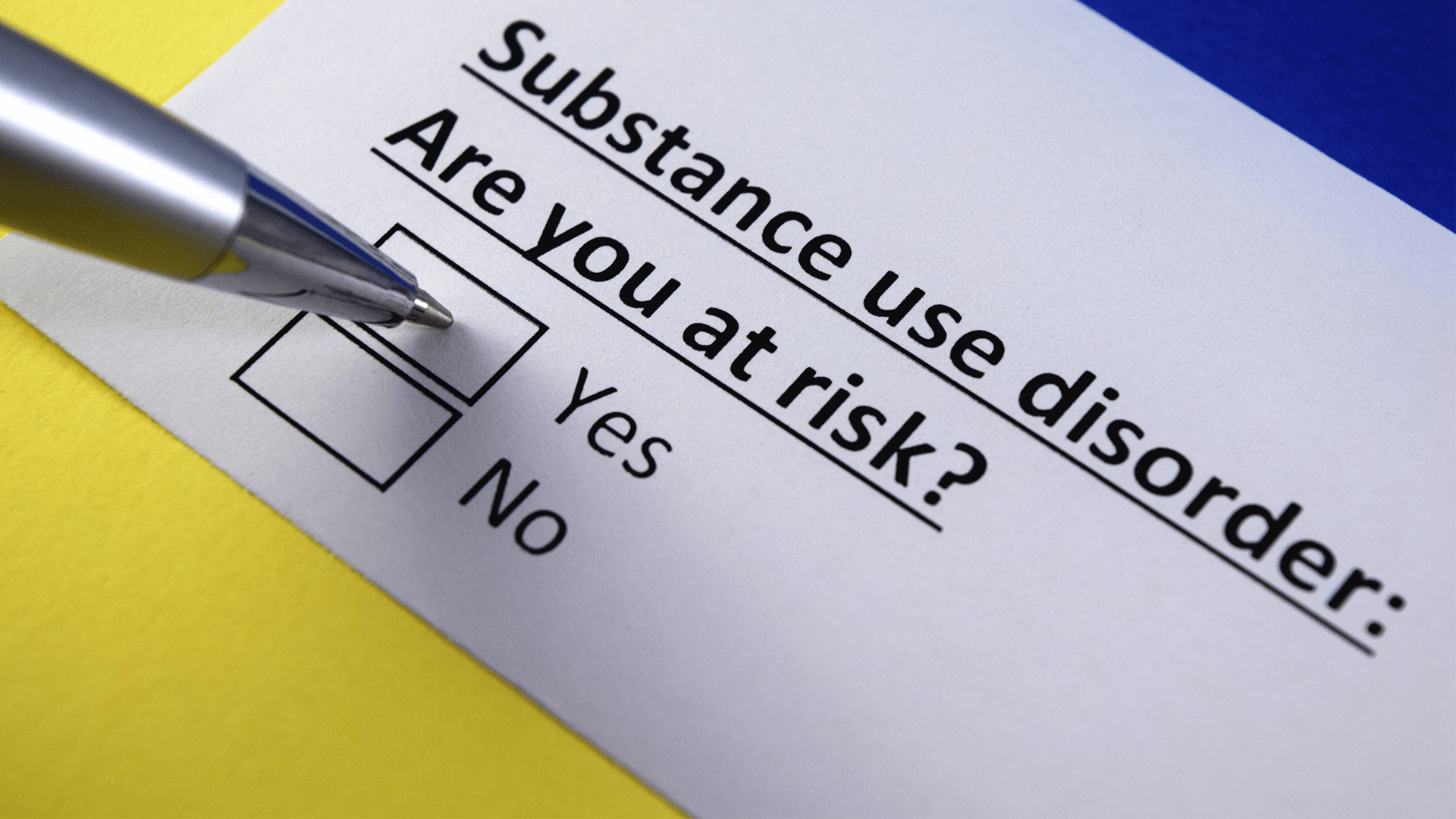 substance use disorder check box