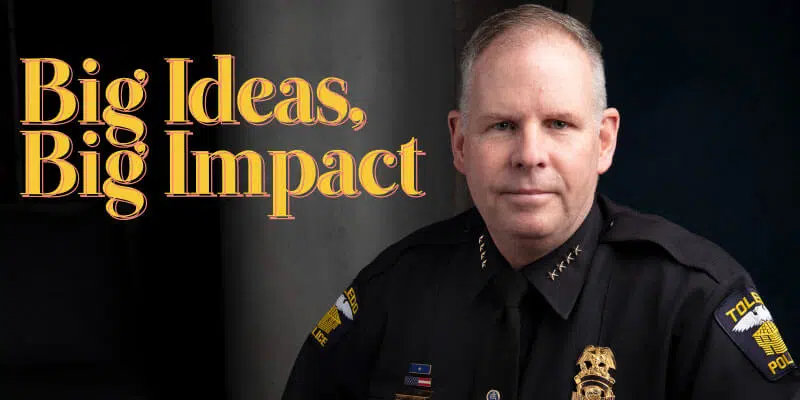 police man with the words big ideas big impact