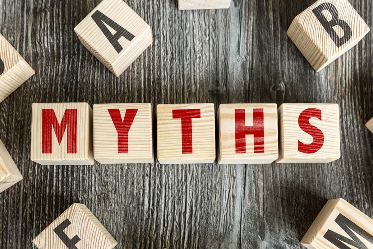 wood blocks spelling myths for the Myths About Drugs