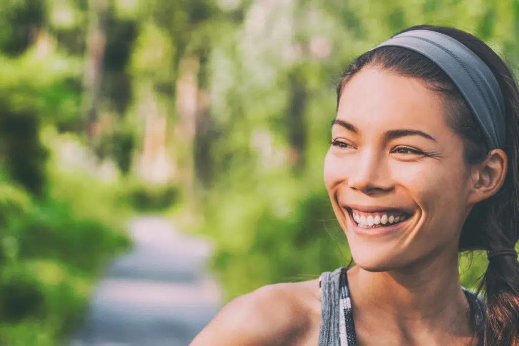 woman practices skills for sober living