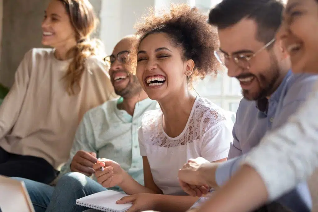 group celebrates their alumni program