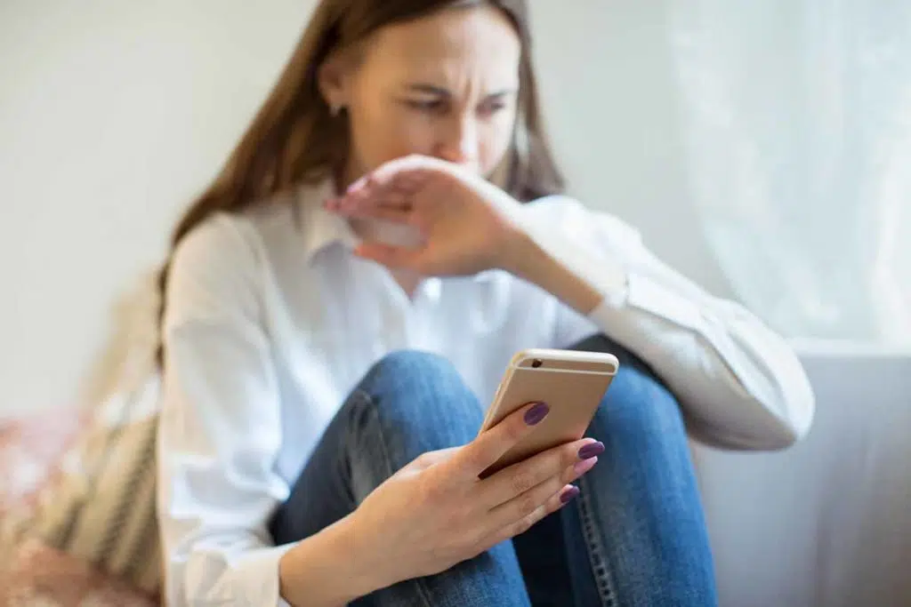 woman deals with the effects of social media and drug use