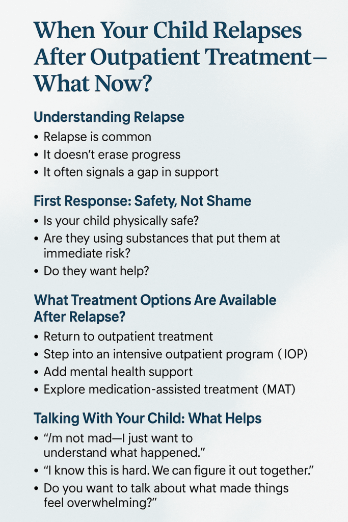 What to Do After Your Child Relapses Post-Treatment