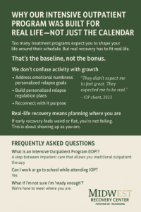 Why Our Intensive Outpatient Program Prioritizes Real-Life Recovery